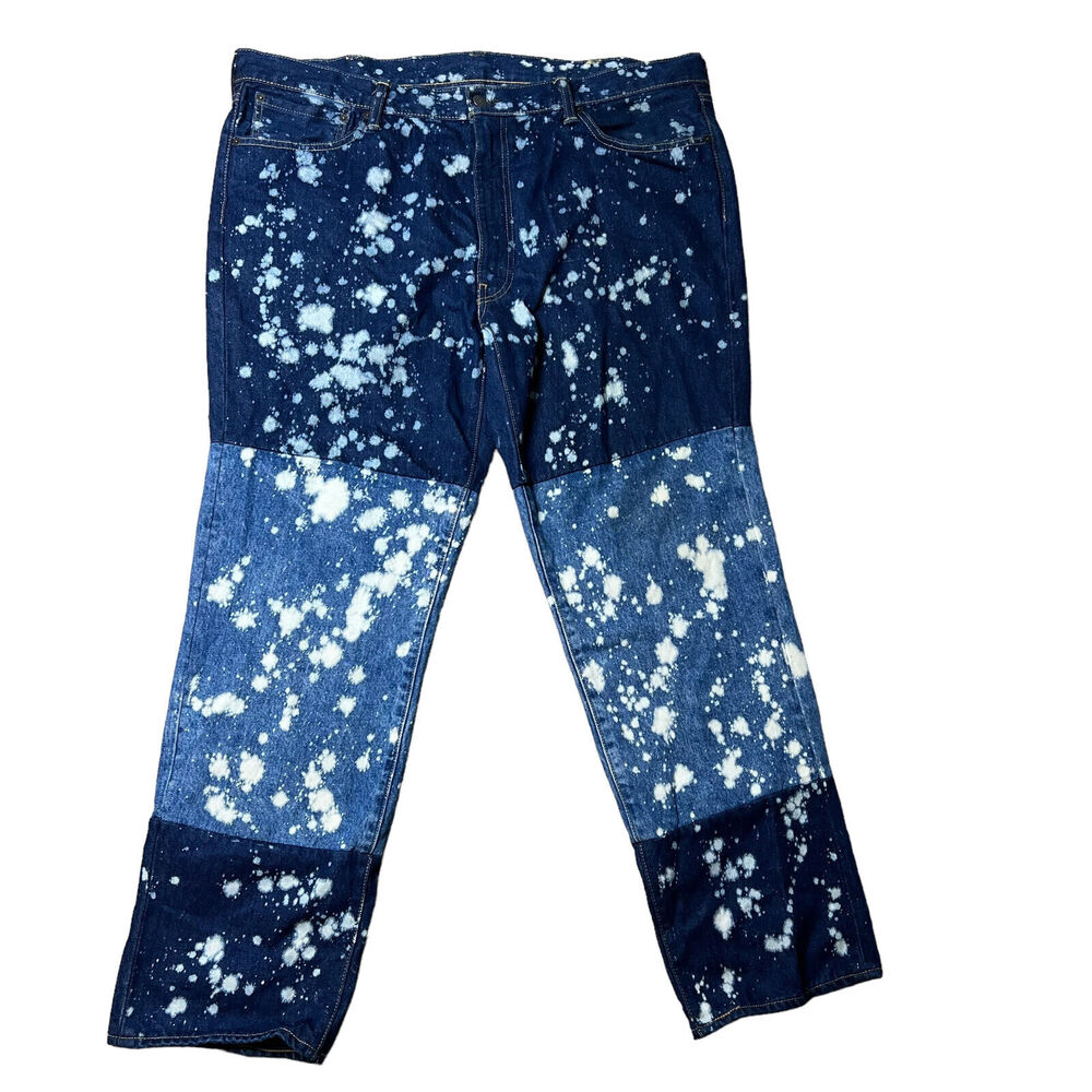 Levis Mens Size 40X32 541 Jeans Bleach Splatter Color Block Unique Streetwear